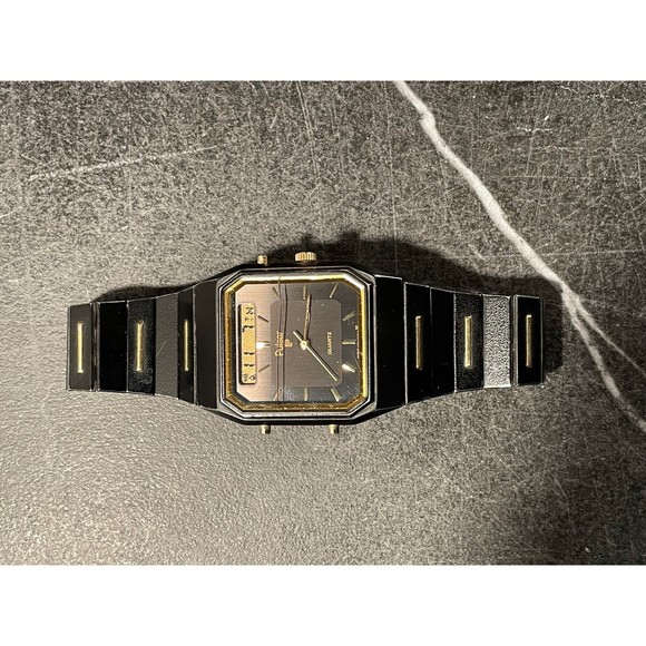 Mens Vintage Black and Gold Pulsar Digital Analog Watch - New Battery - Picture 4 of 4